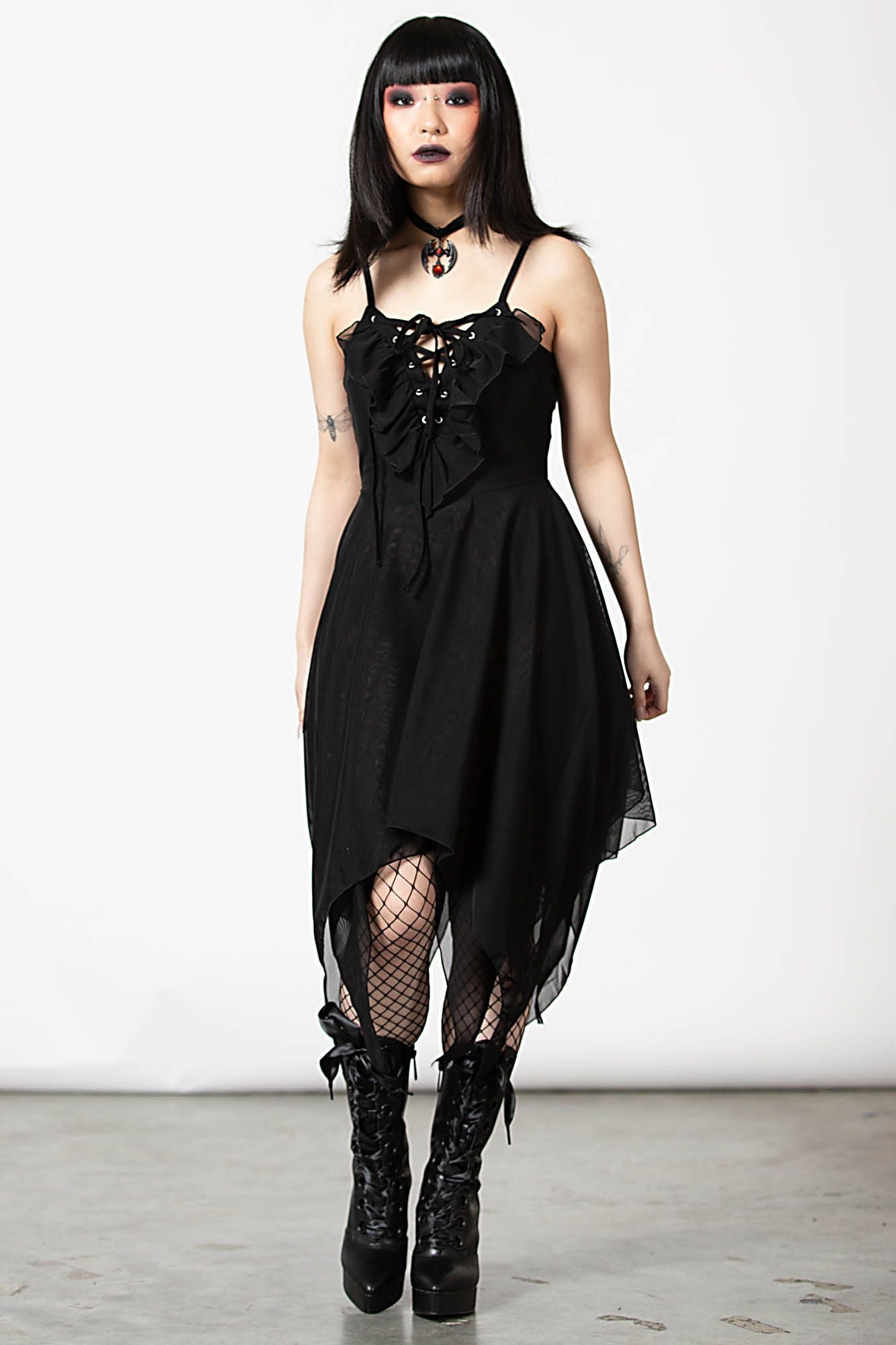 Killstar Anhee Lace-Up Jurk