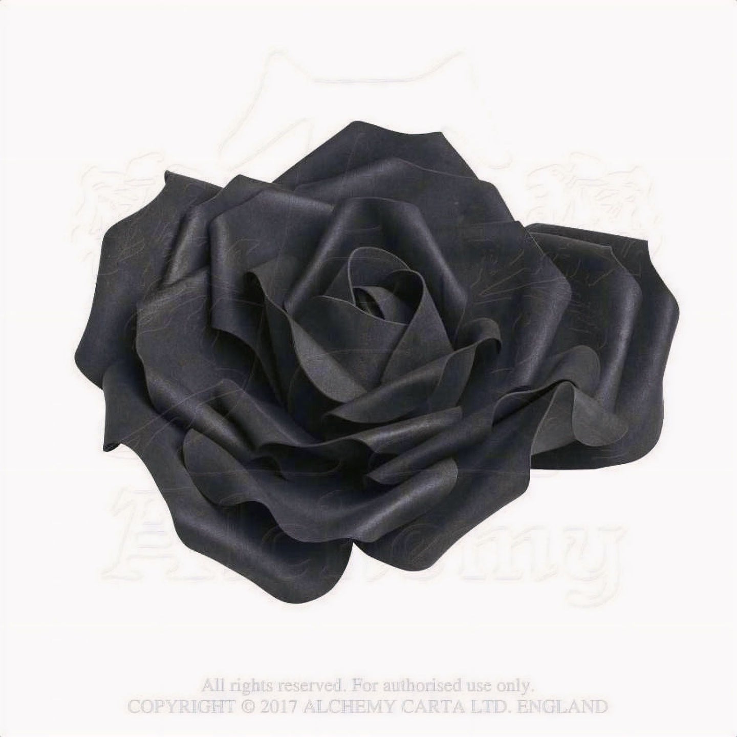 Large Black Rose Head