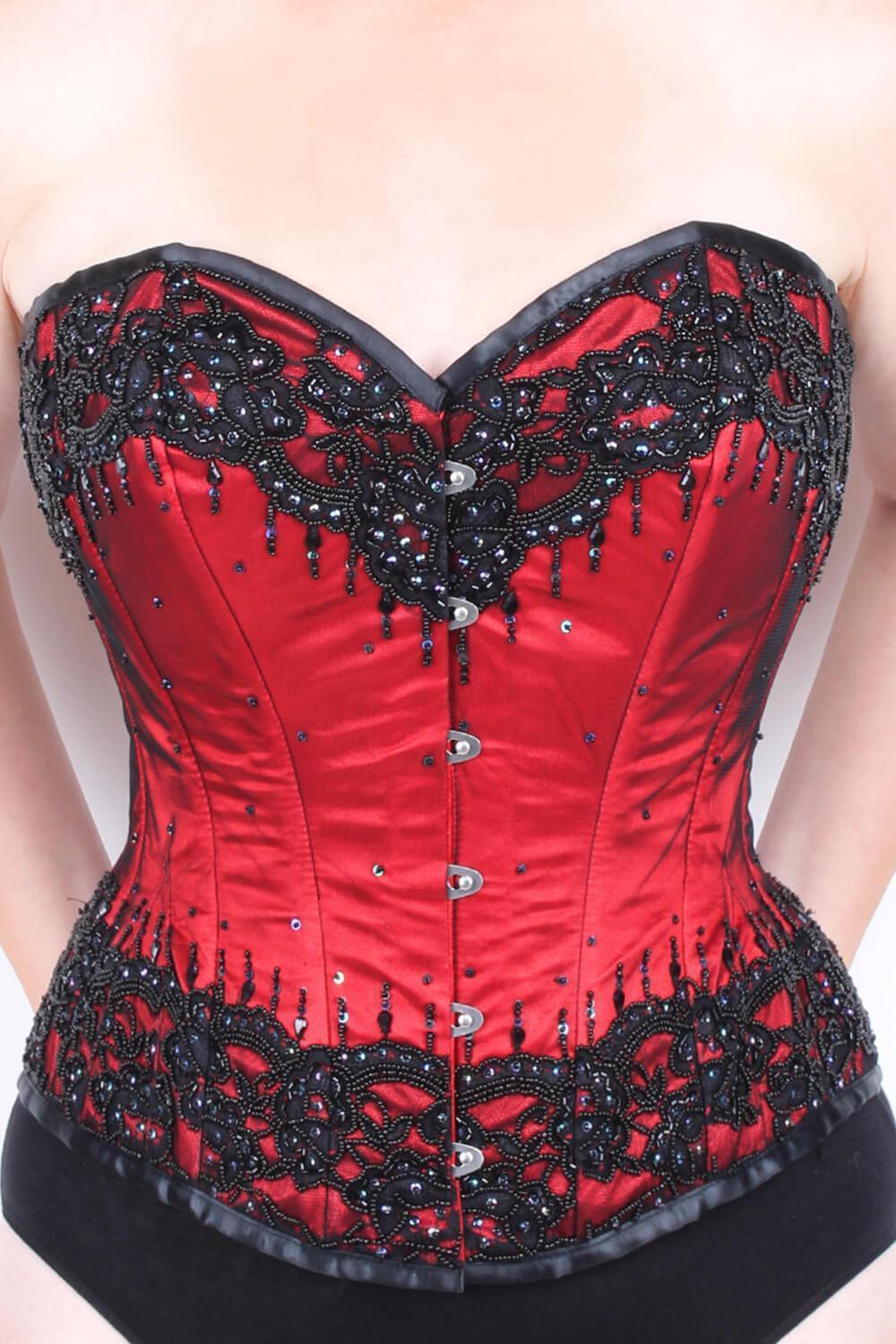 Couture Busk Korset Rood