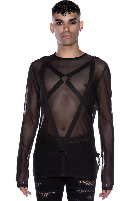 Killstar Elysium Fishnet Top
