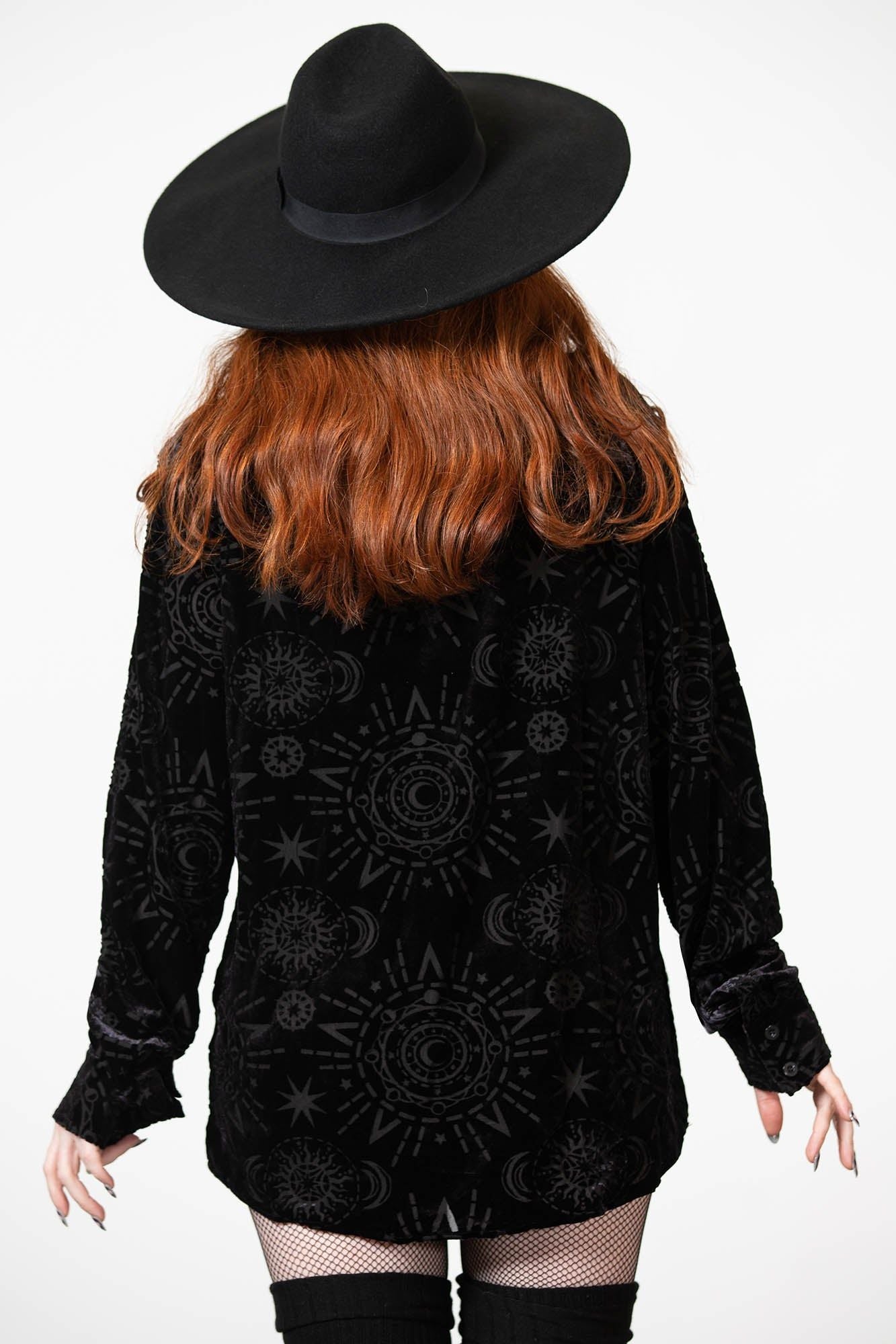 Killstar Alchemight Burnout Button-Up Shirt
