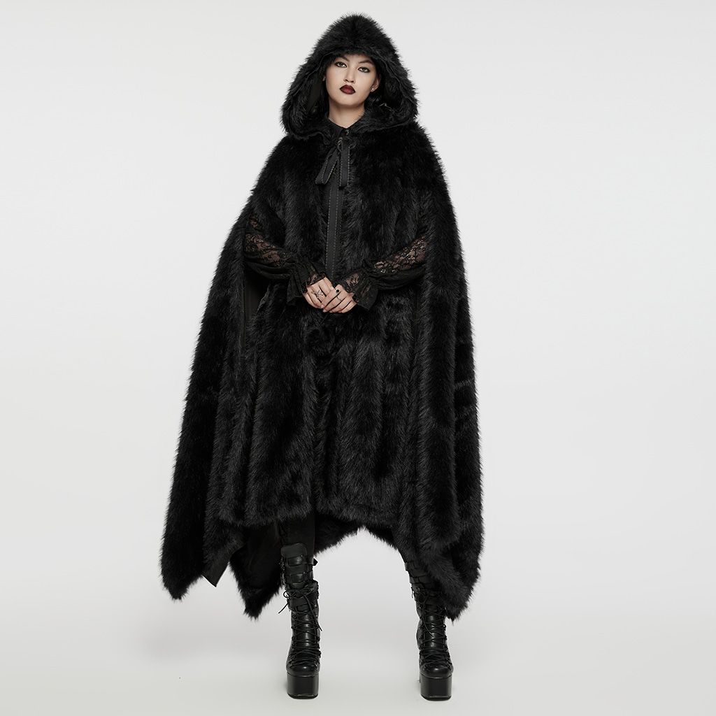 Outsider Cape - Mantel Zwart