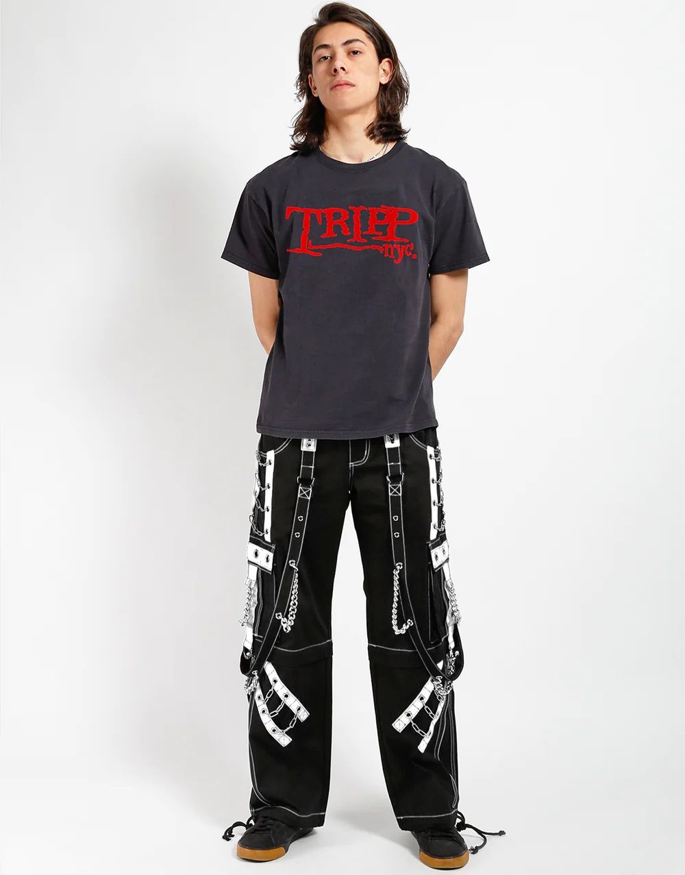 The Rough Broek Zwart - Wit
