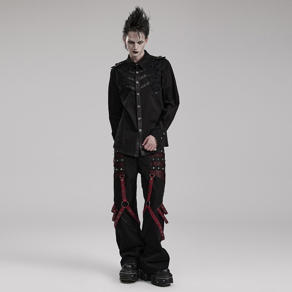 Denying Broek Zwart - Rood