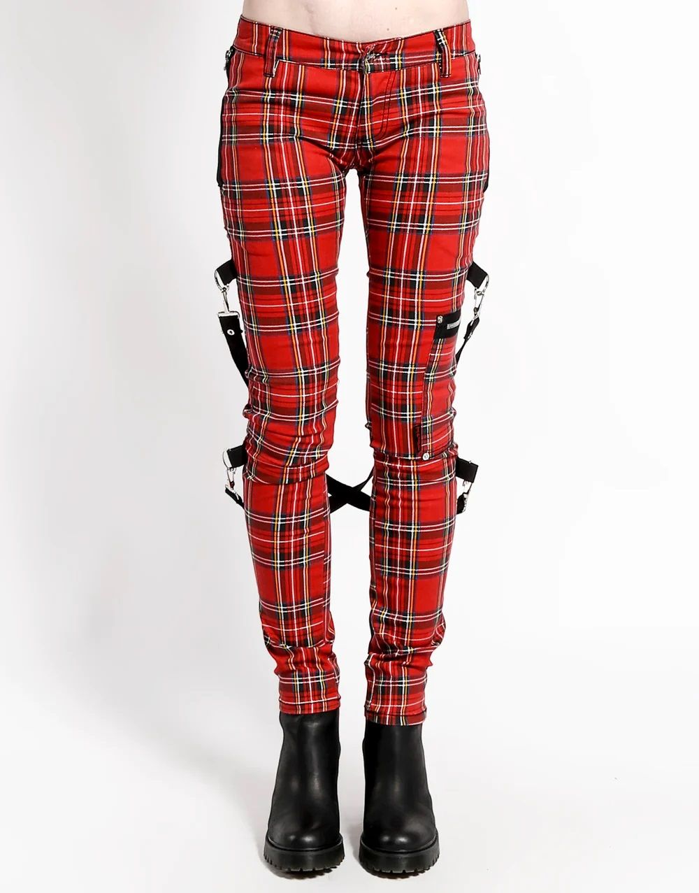 Red Plaid Chaos Broek