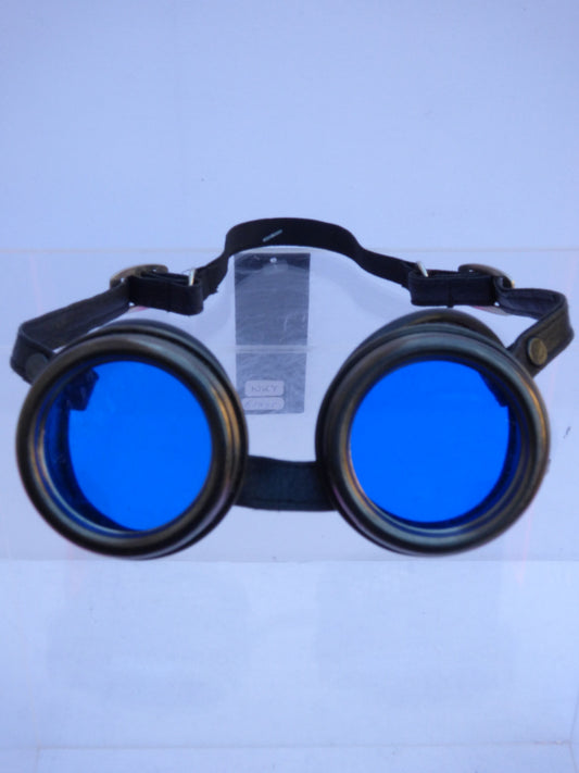 Mesh Goggles Gunmetal - Blue Lenses