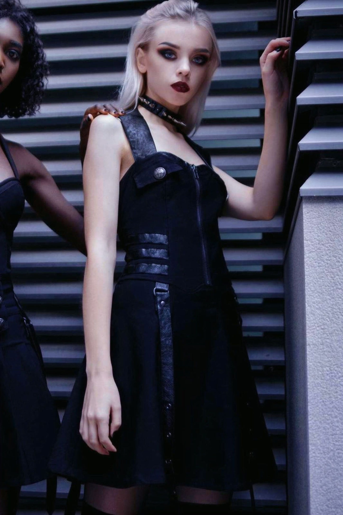 Killstar Psy-Ops Halter Jurk Zwart
