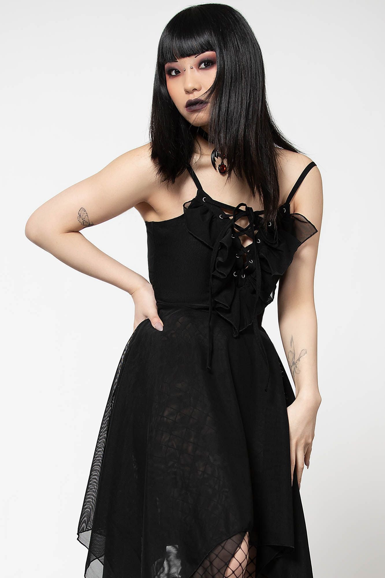 Killstar Anhee Lace-Up Jurk