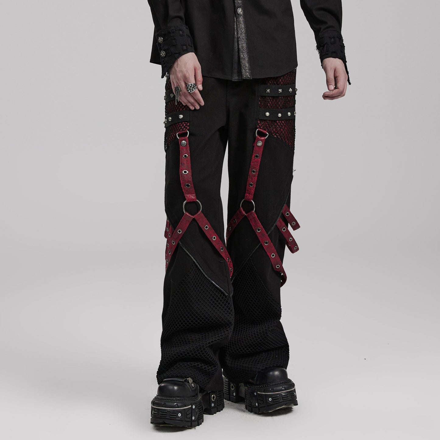 Denying Broek Zwart - Rood