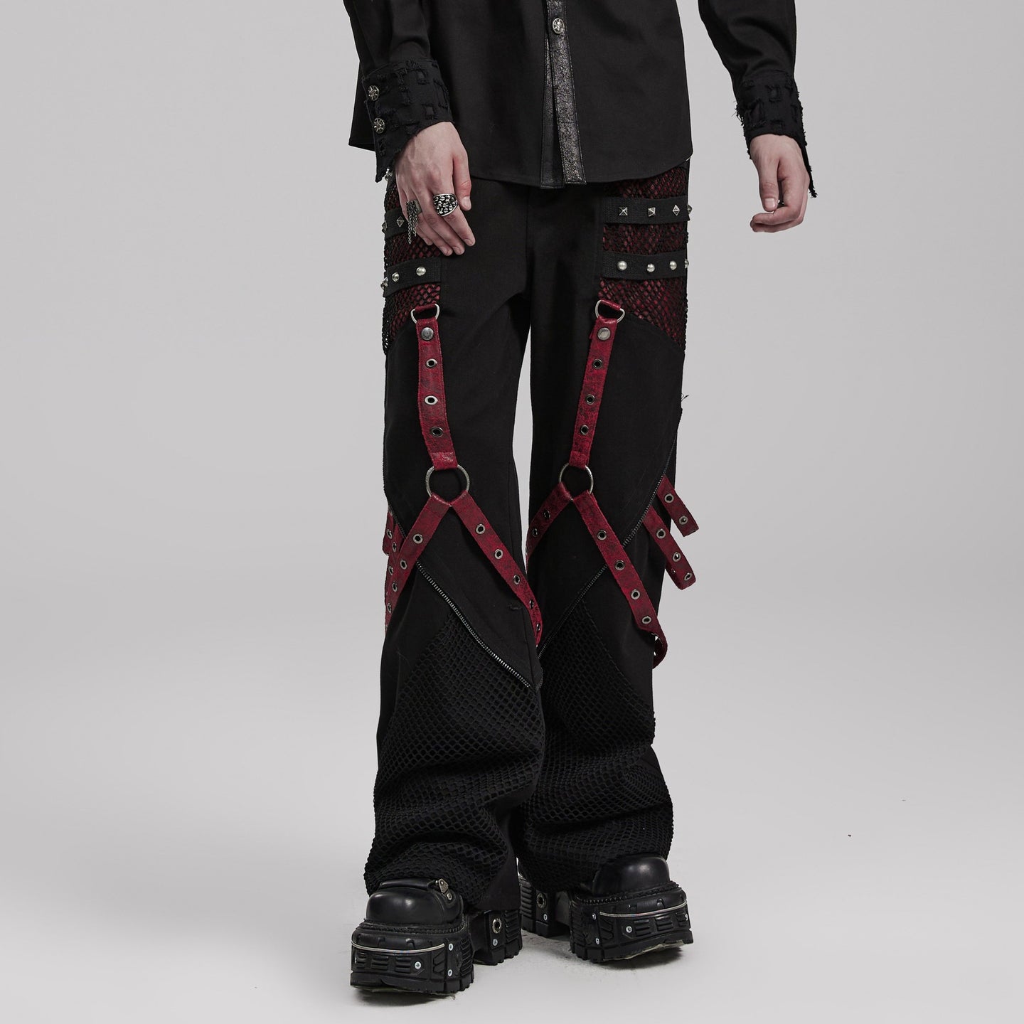 Denying Broek Zwart - Rood
