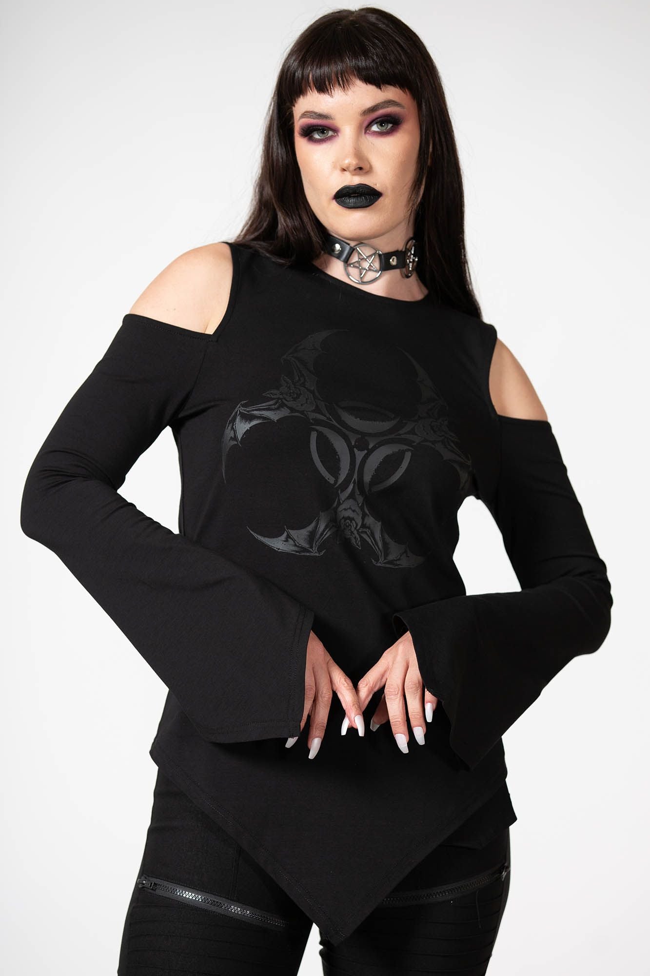 Killstar Voxy Cold Shoulder Top