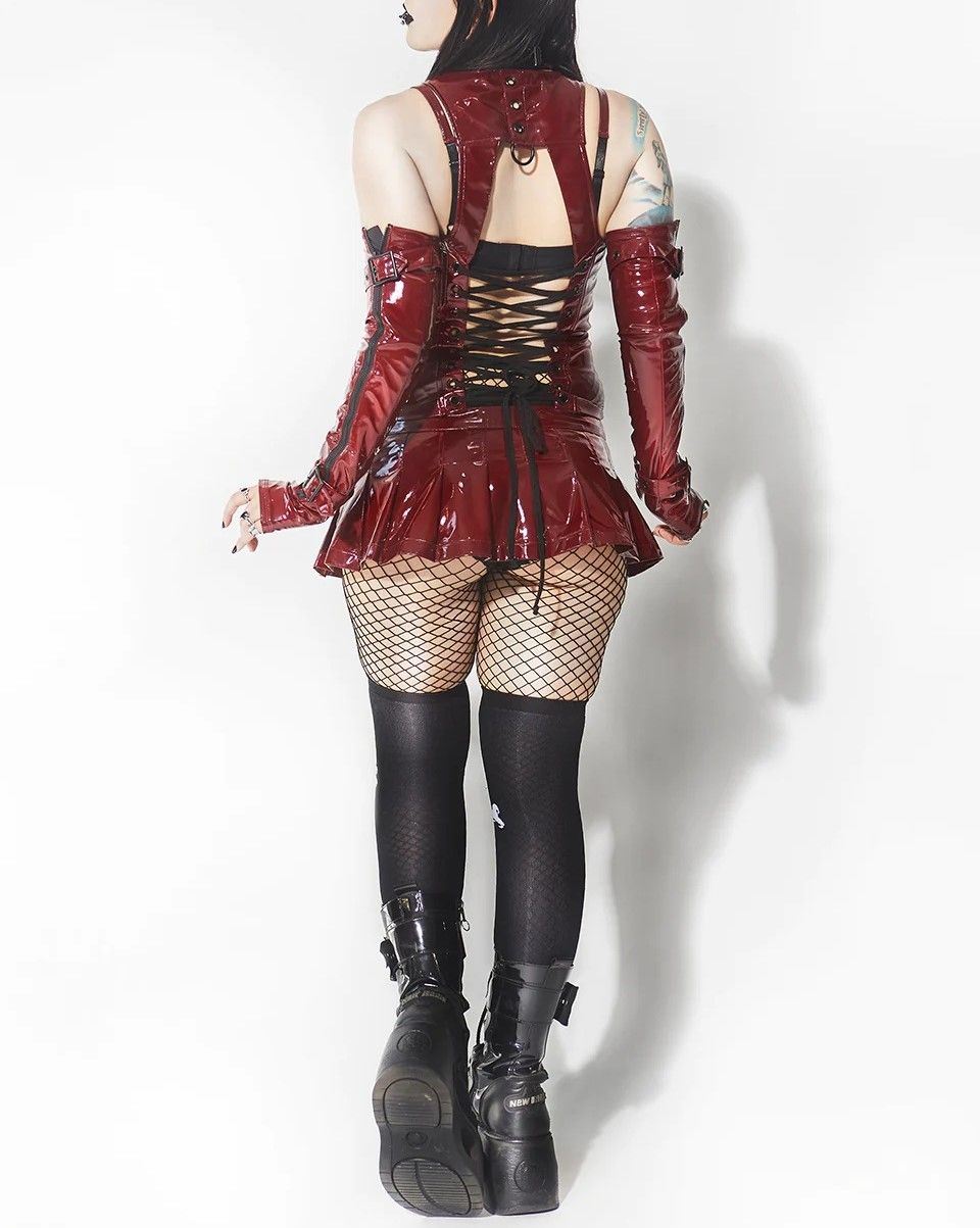 Vinyl Pleated Micro Minirok Bondage