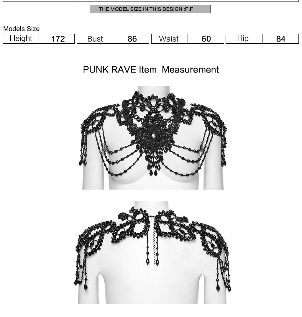 Beads & Roses Choker Shoulder Piece