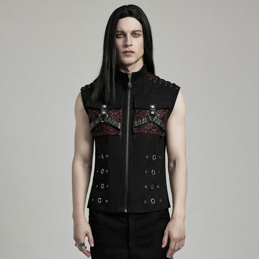 Pursuasive Waistcoat Zwart - Rood