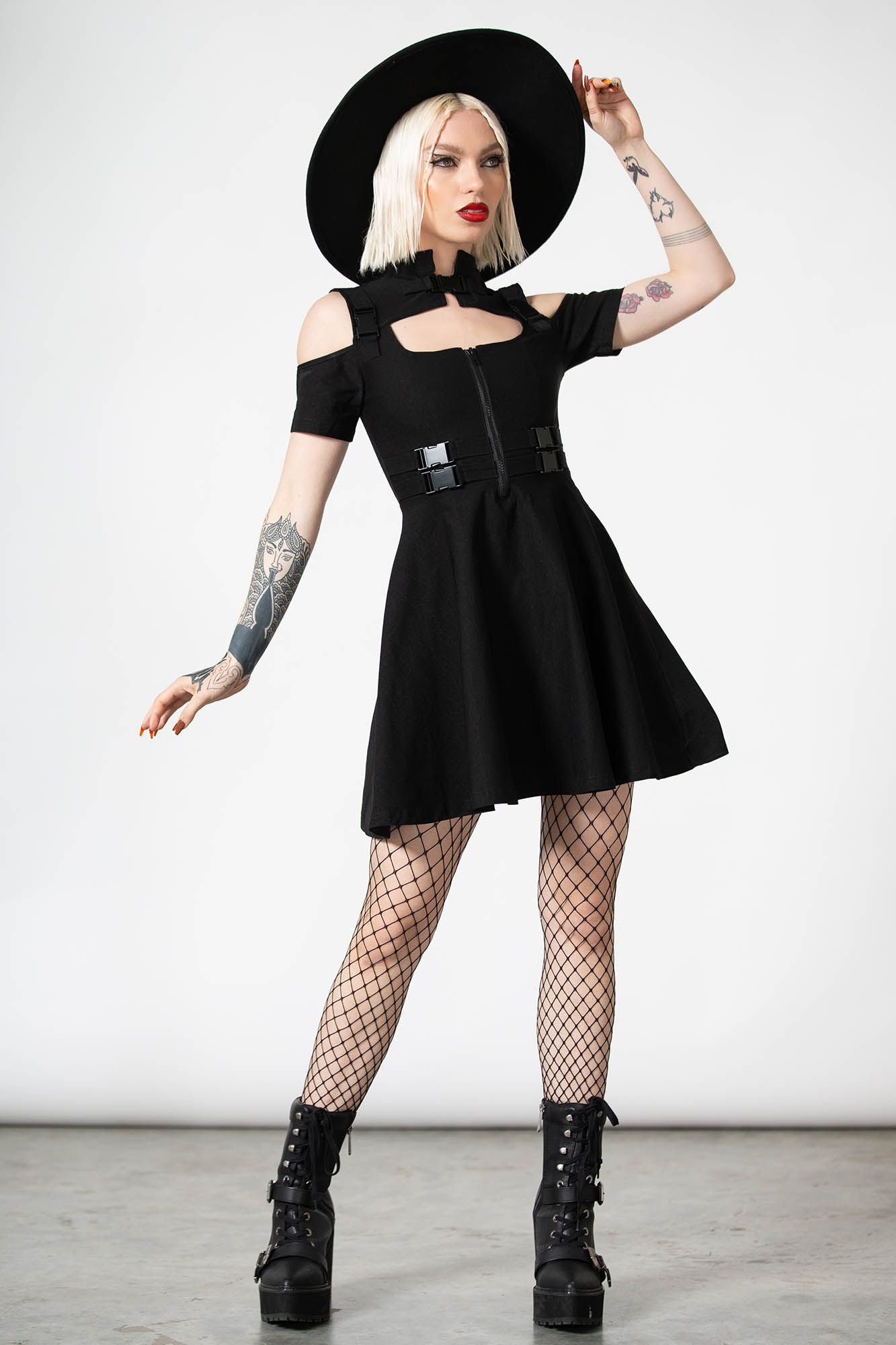 Killstar Cybermancy Zip Skater Dress