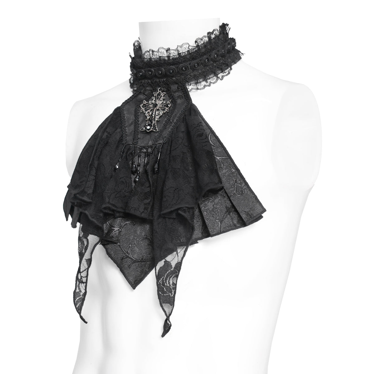 Devil Fashion Devoted Jabot Zwart