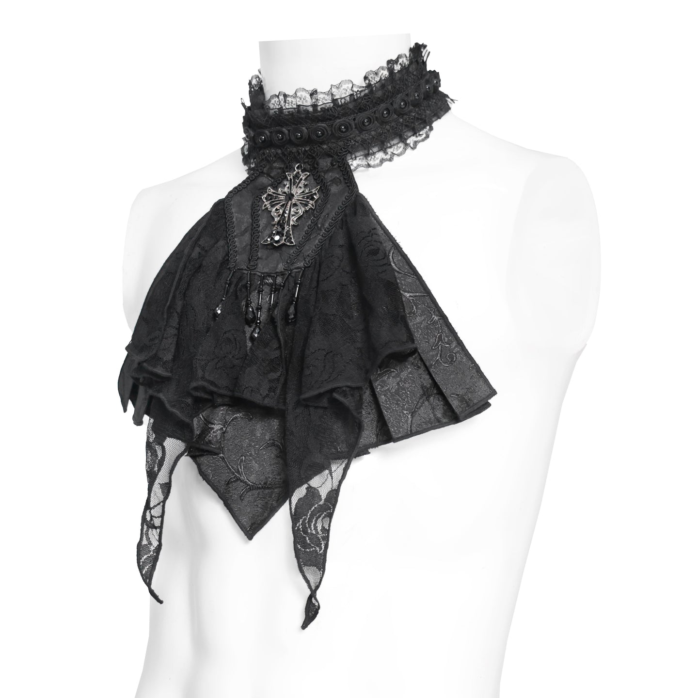 Devil Fashion Devoted Jabot Zwart