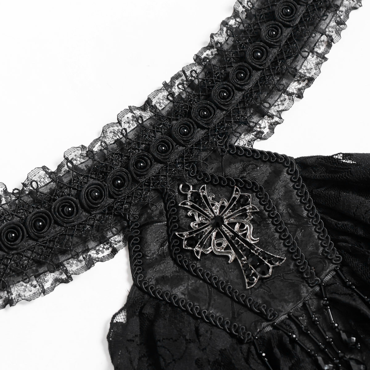 Devil Fashion Devoted Jabot Zwart