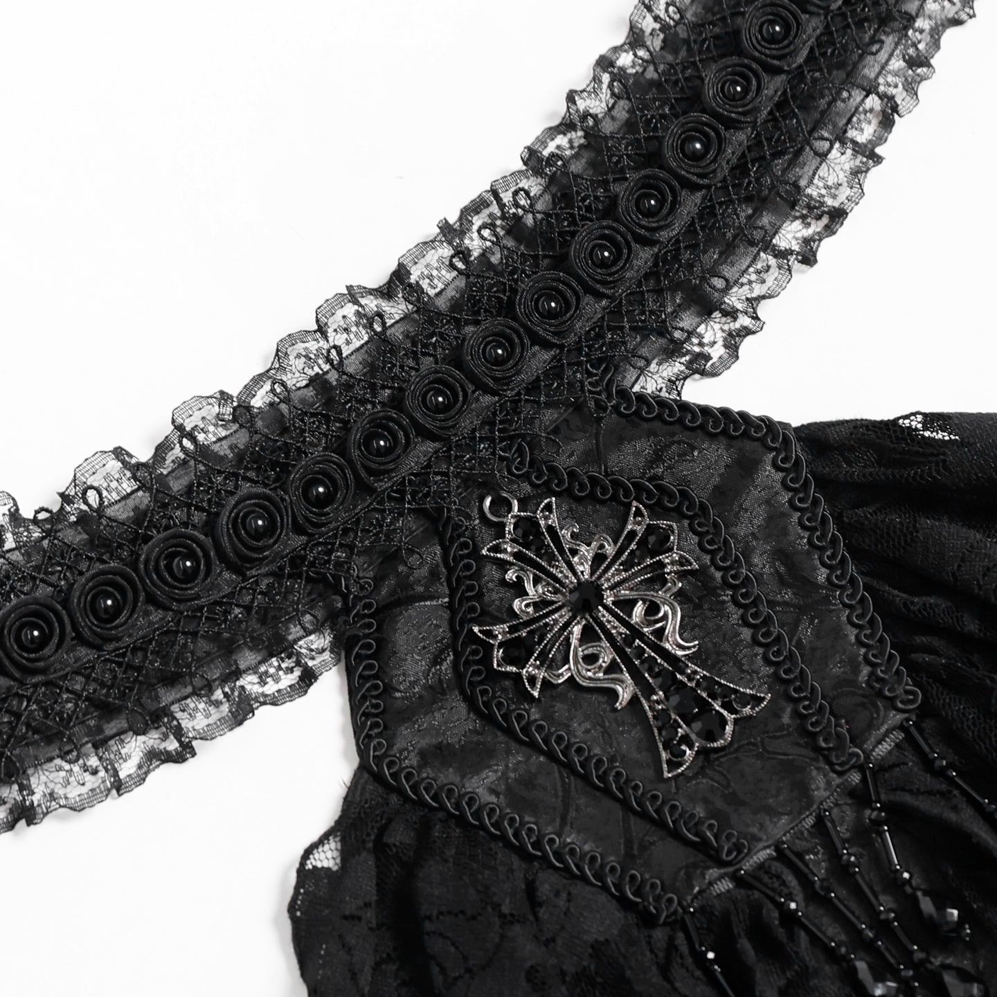 Devil Fashion Devoted Jabot Zwart