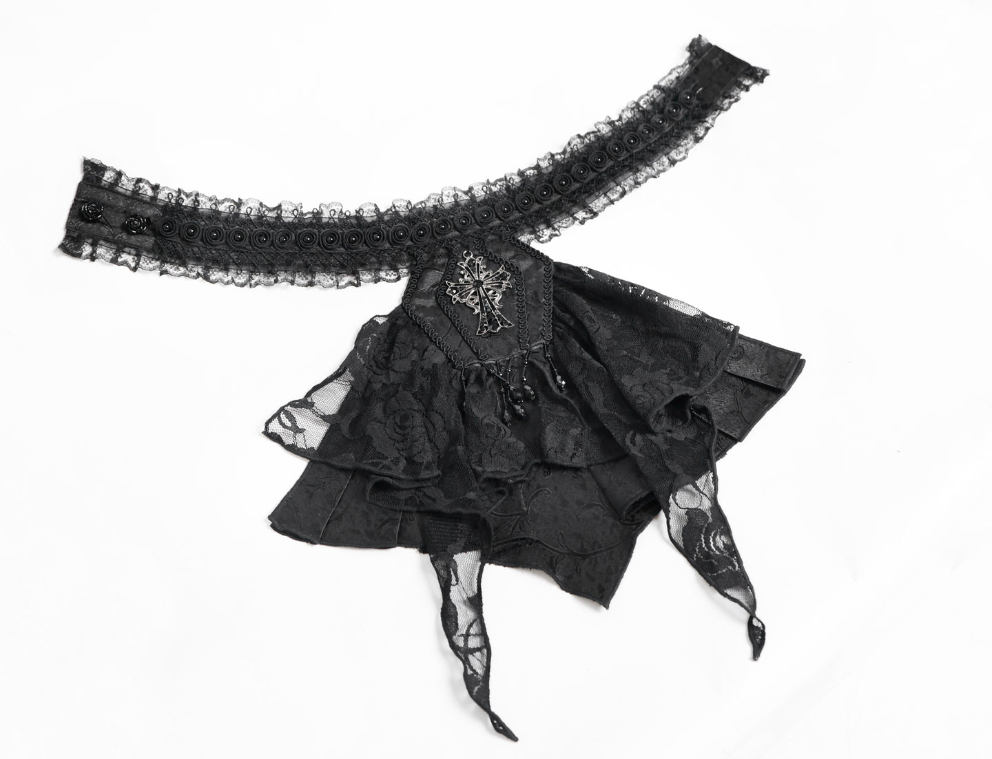 Devil Fashion Devoted Jabot Zwart