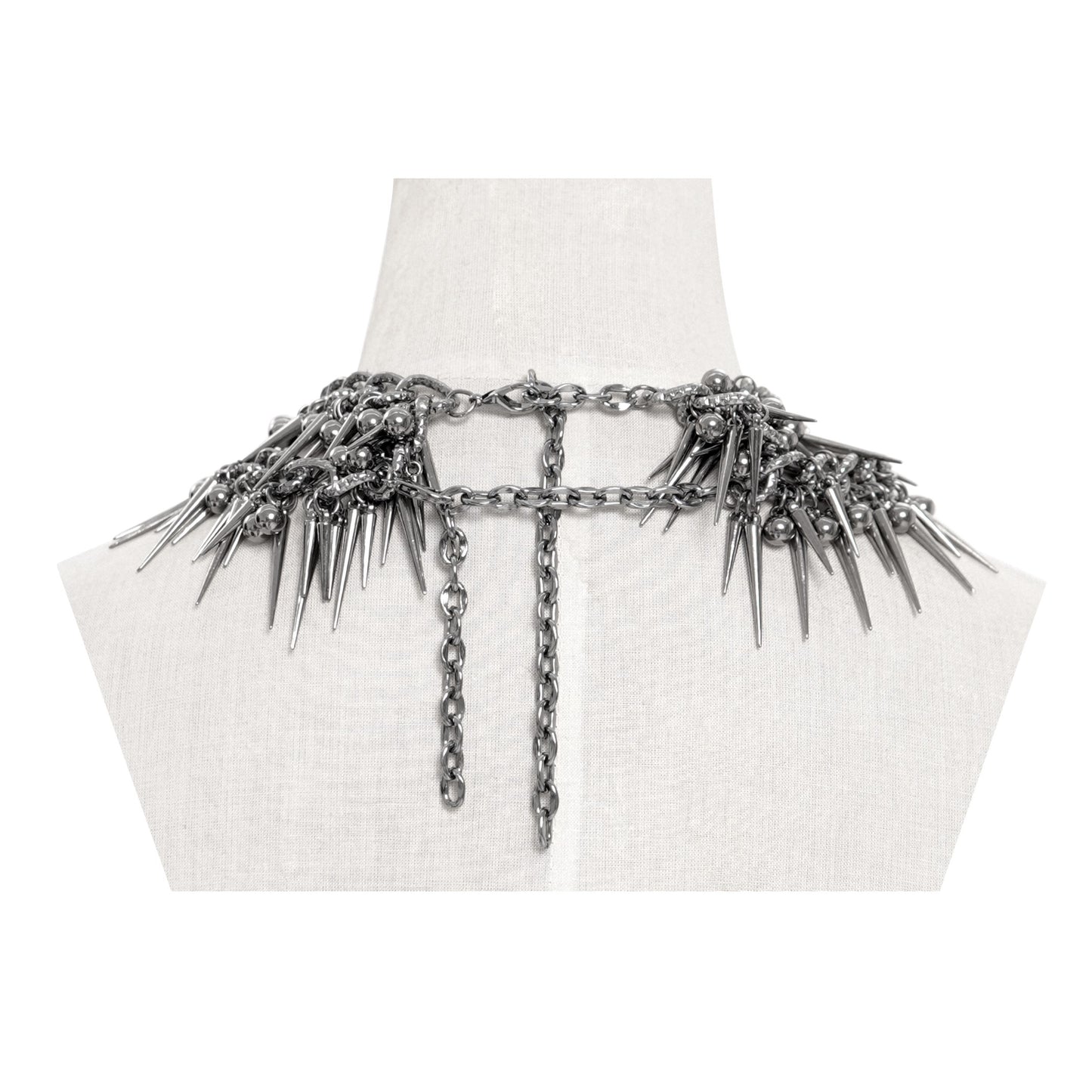 Spiked Double Chain Halsketting