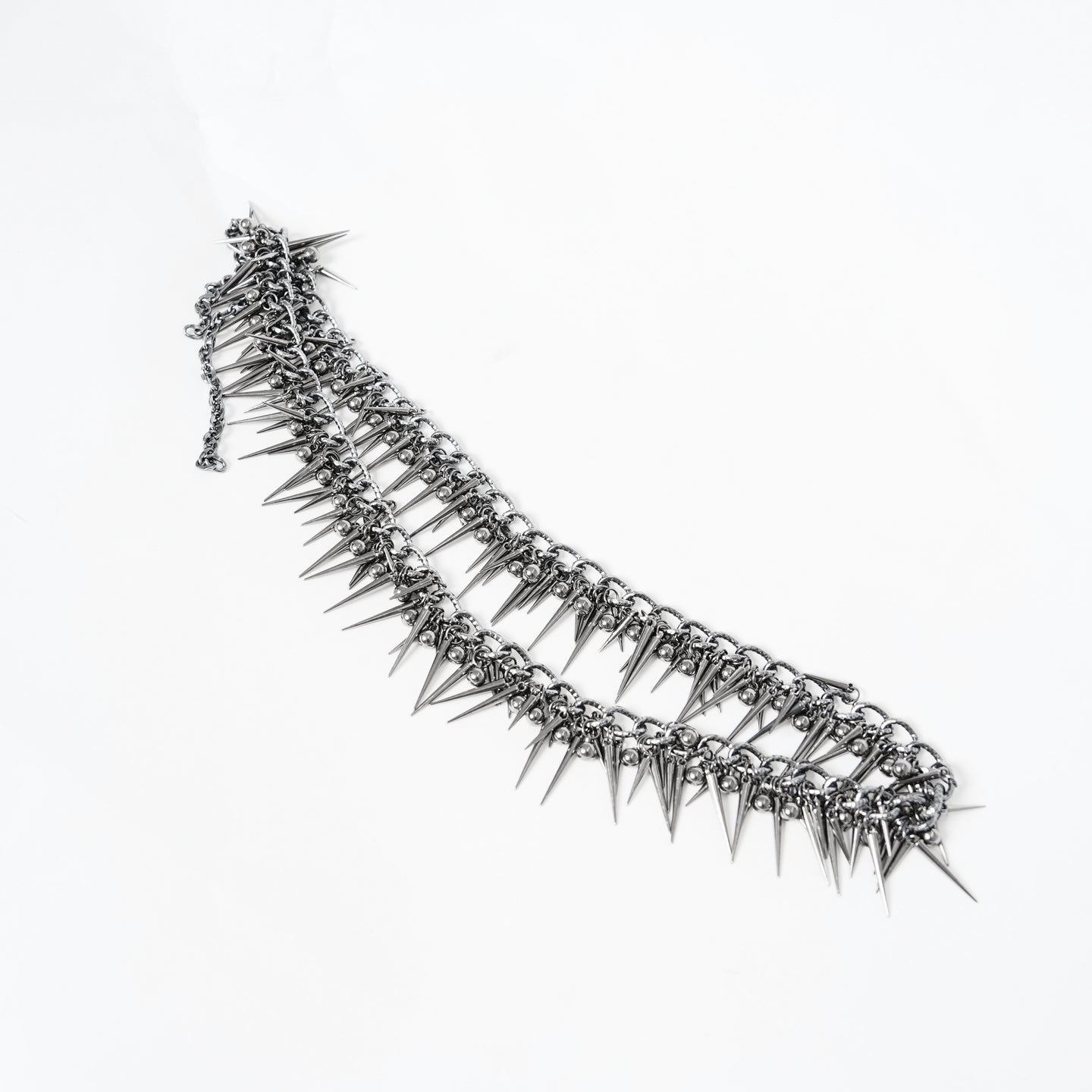Spiked Double Chain Halsketting