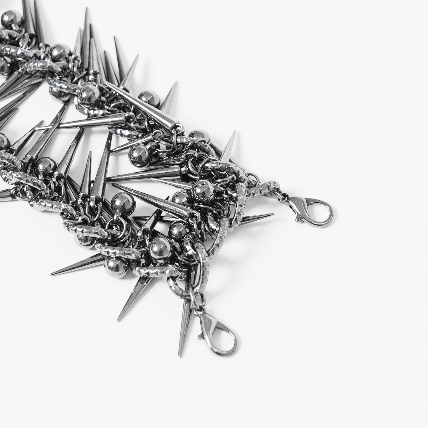 Spiked Double Chain Halsketting