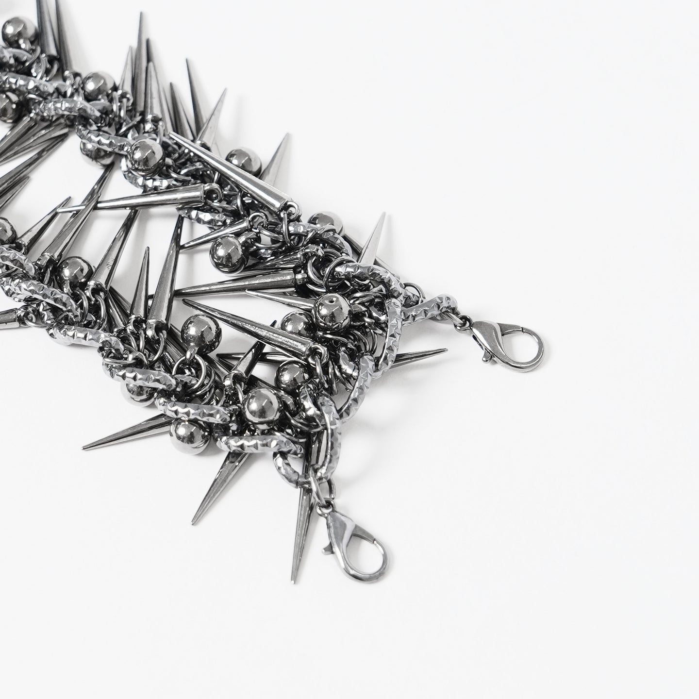 Spiked Double Chain Halsketting