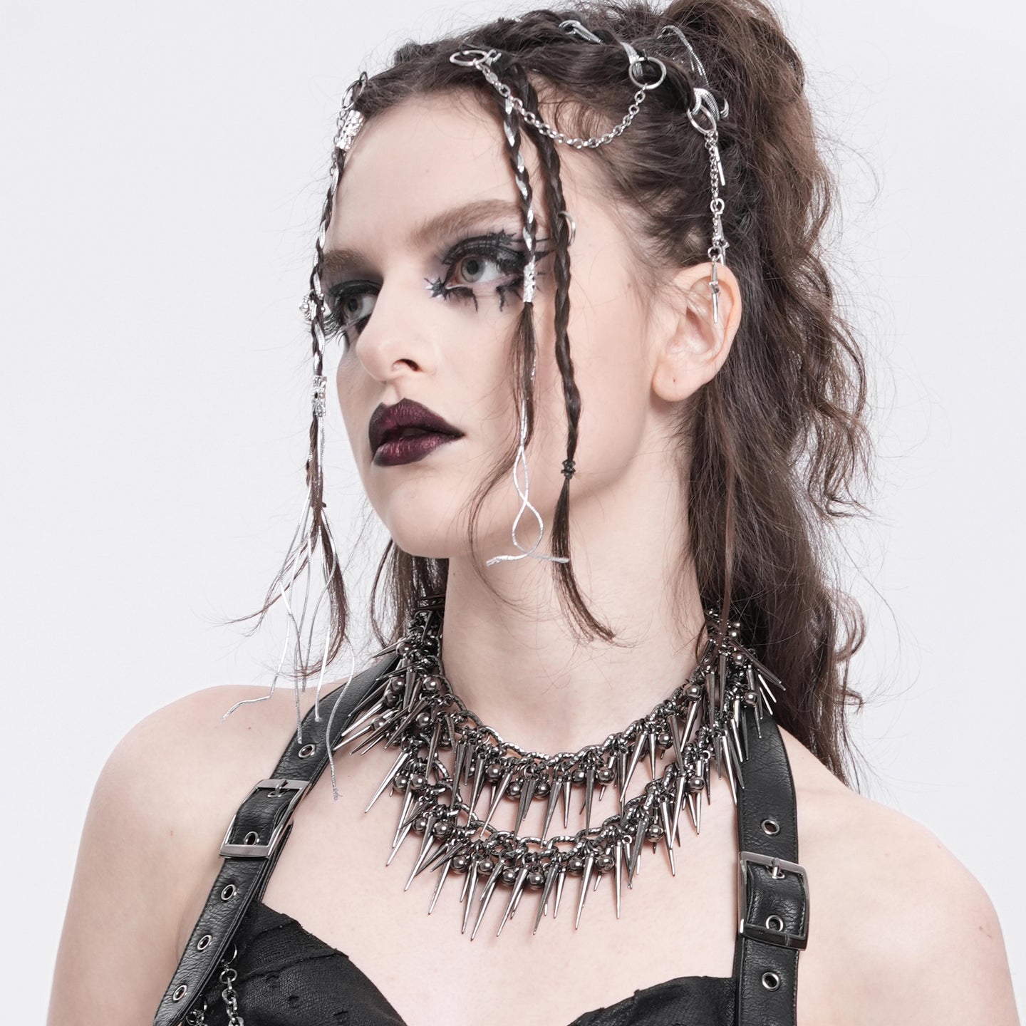 Spiked Double Chain Halsketting