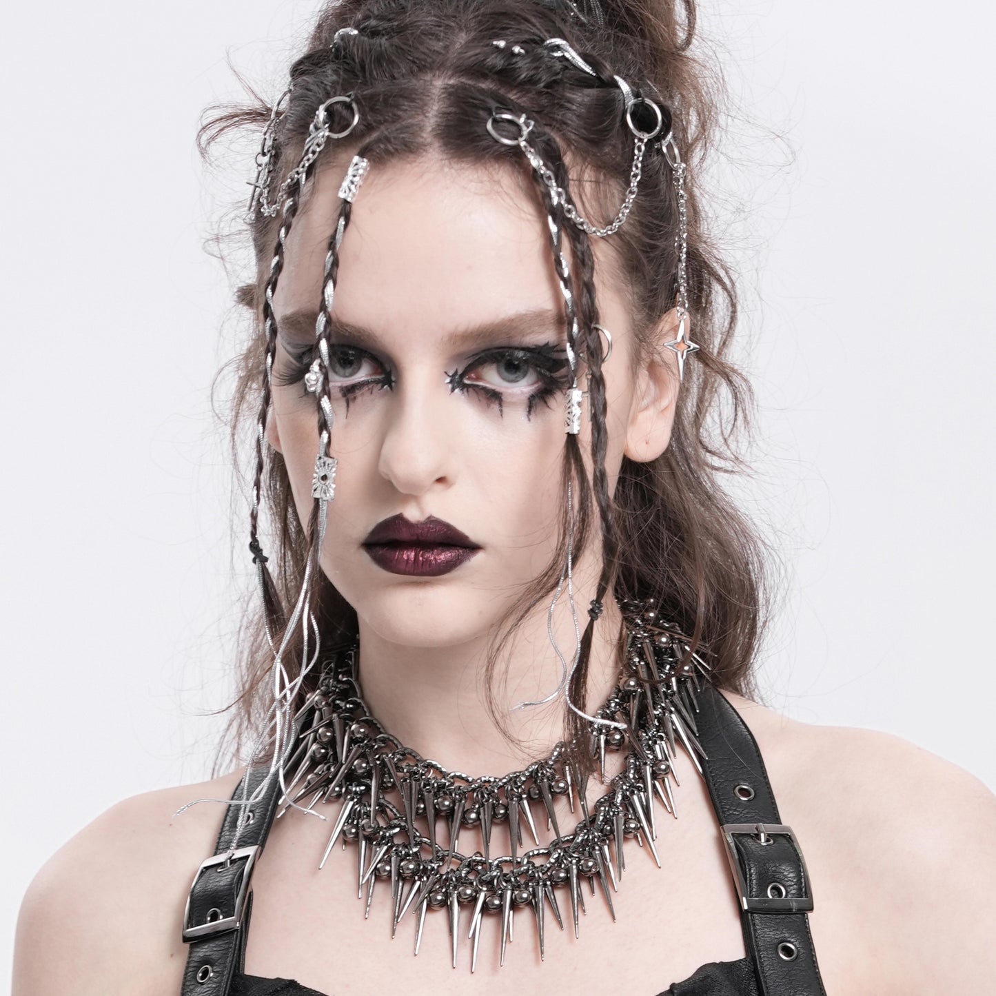 Spiked Double Chain Halsketting