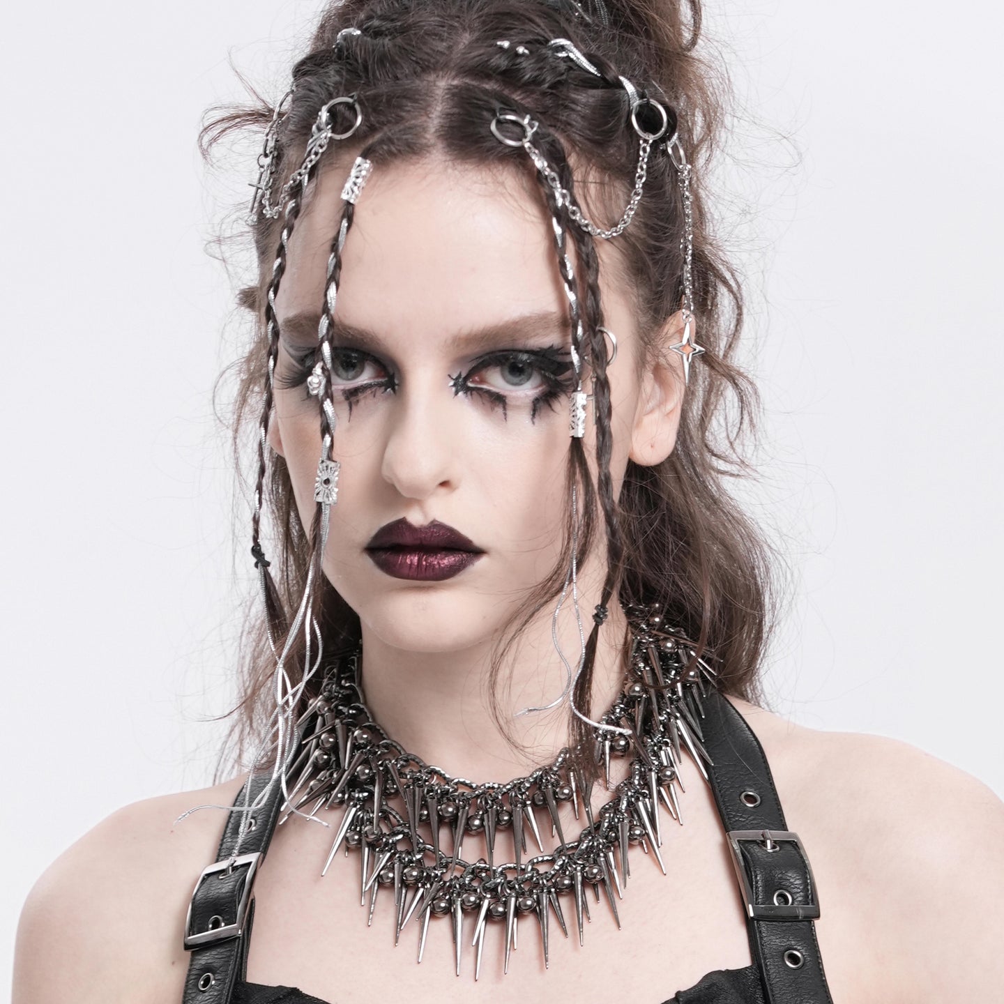 Spiked Double Chain Halsketting
