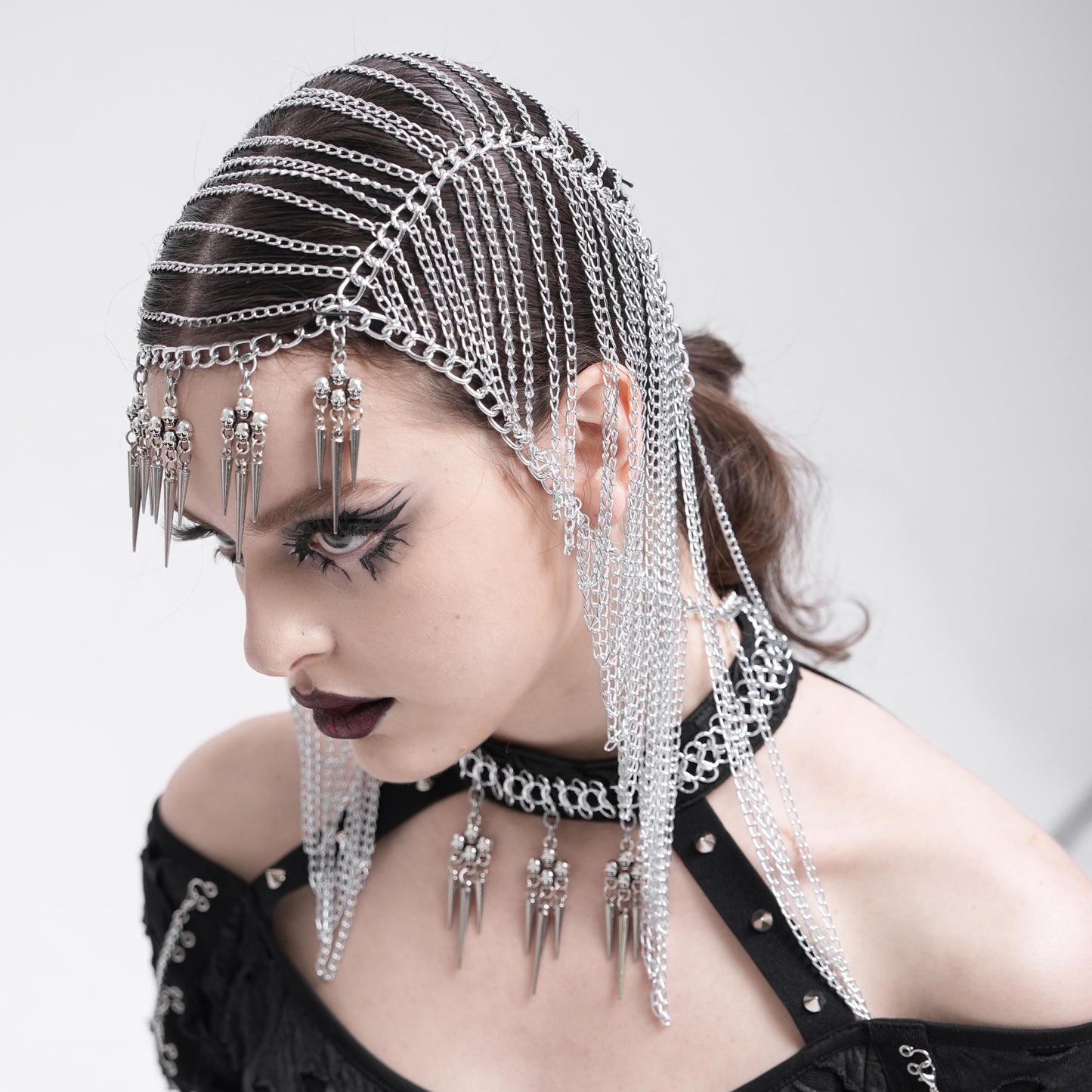 Skulls & Spikes Haar- of Bodychain