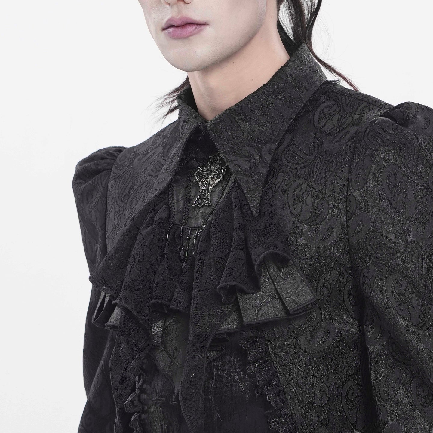 Devil Fashion Devoted Jabot Zwart