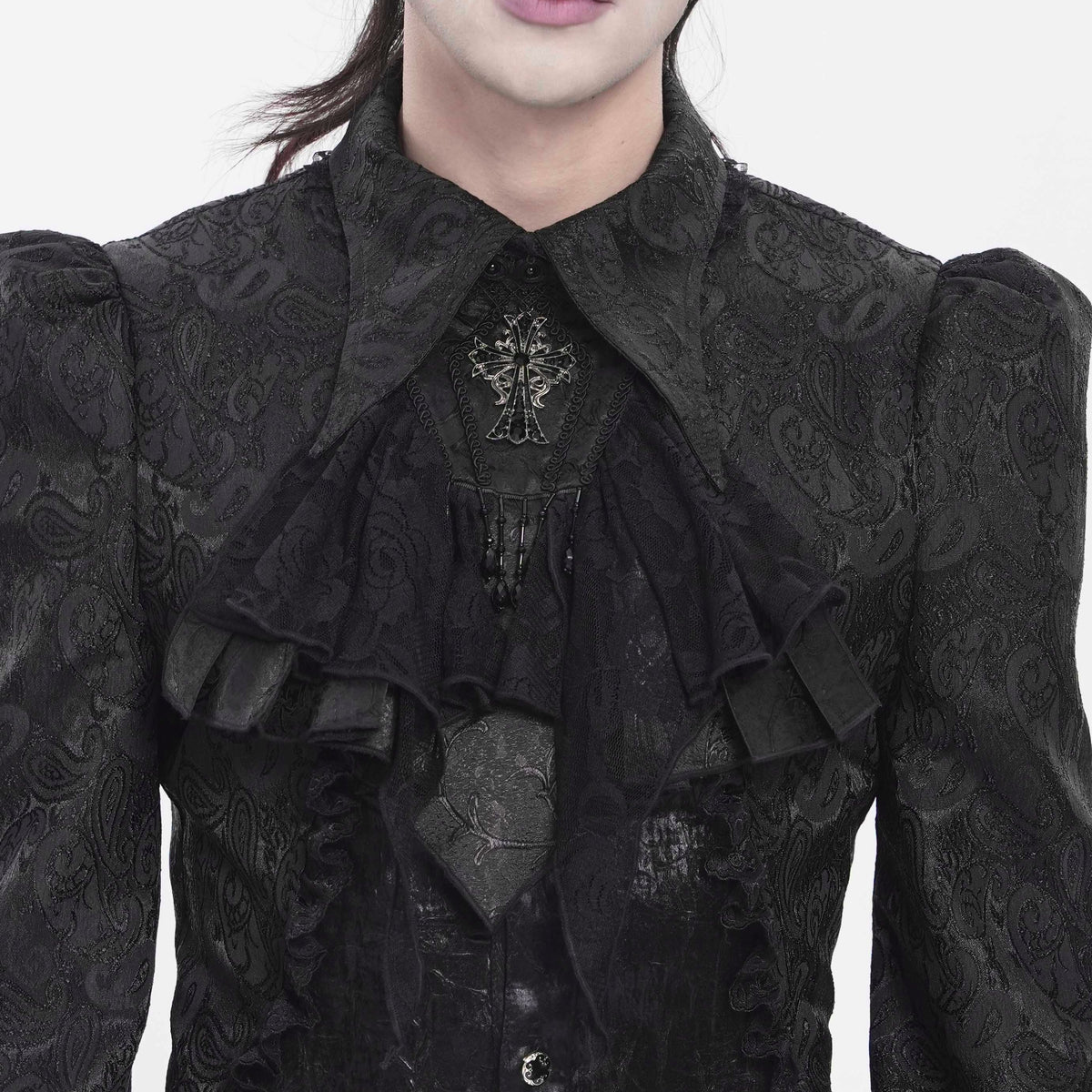 Devil Fashion Devoted Jabot Zwart