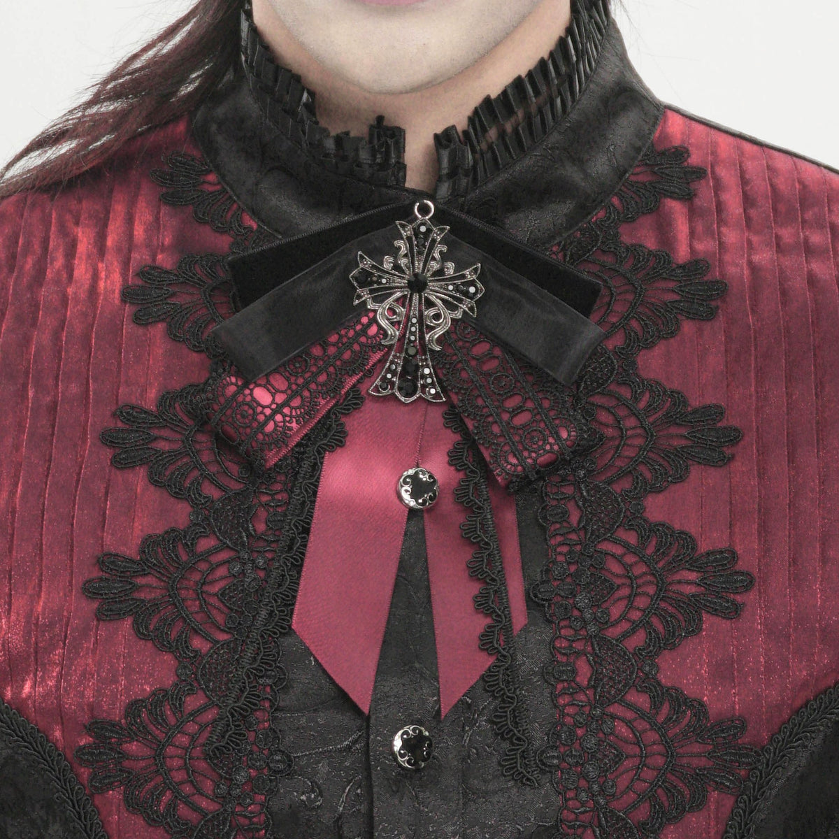 Almost Over Jabot Black - Red