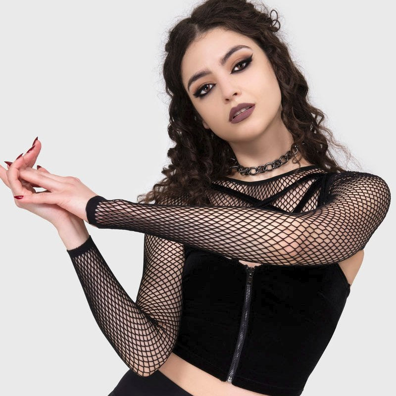 Killstar Bite Me Fishnet Bolero