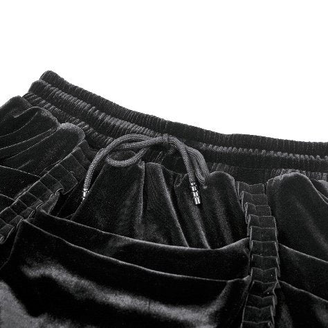 Dark in Love KW454 black elastic waistband and drawstring detail.