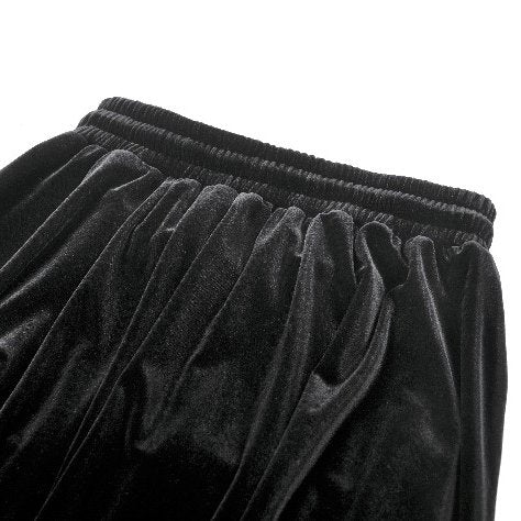 Dark in Love KW454 clean black velvet back waistband detail.
