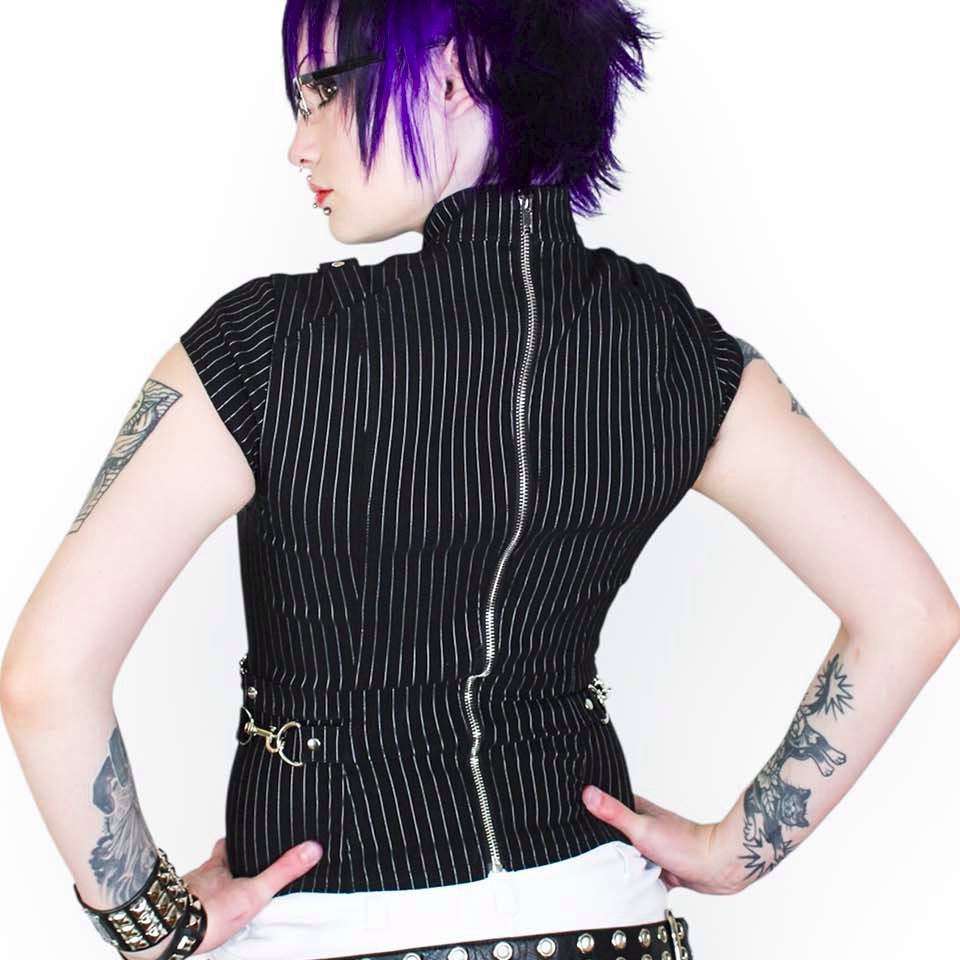 Gangsta Pranksta Lock Top Pinstriped