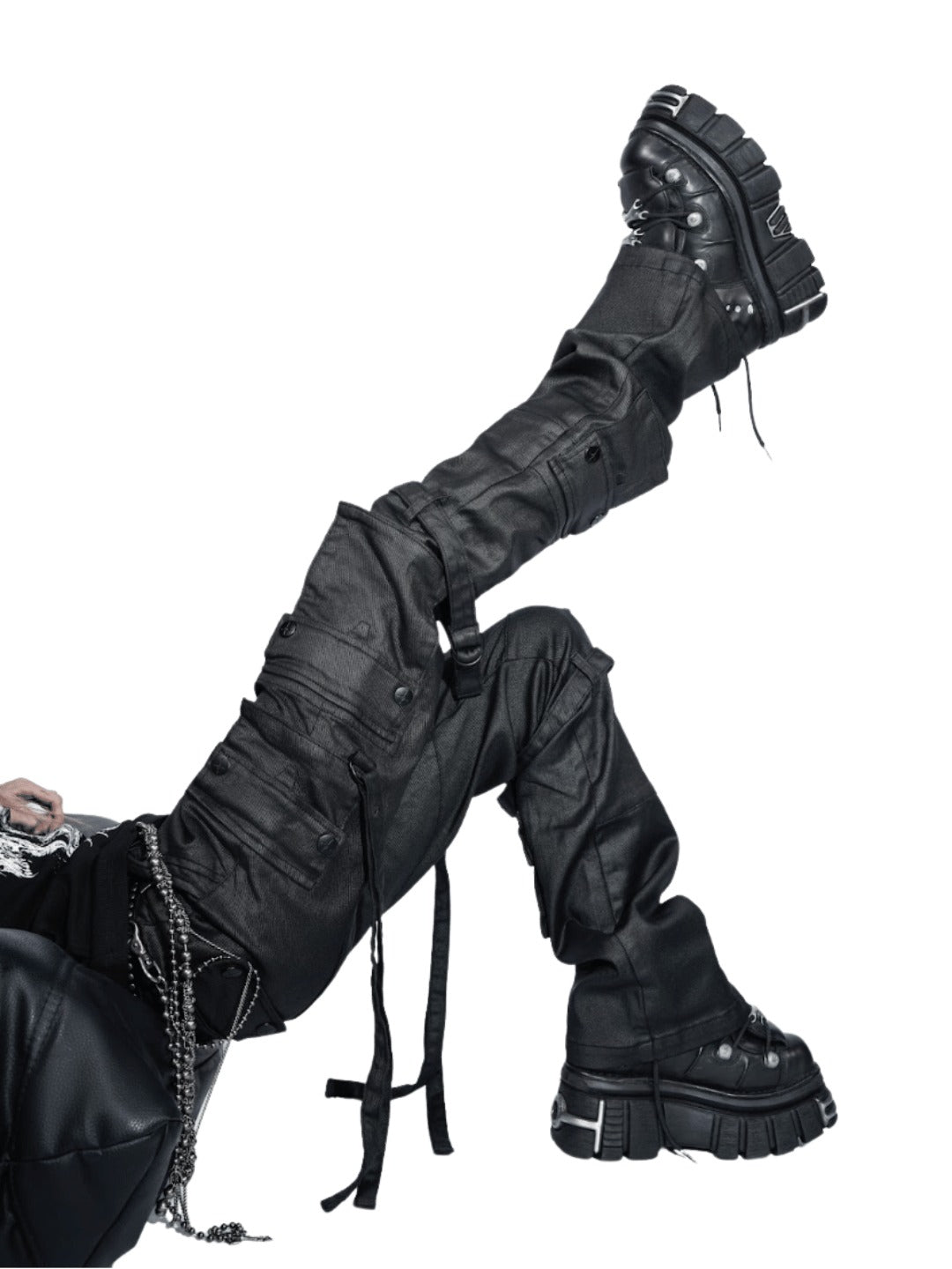 Future Division Wasted Waxed Unisex Cargo Jeans