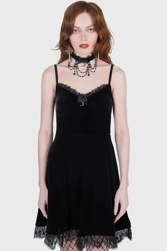 Moonstruck Velvet Skater Jurk