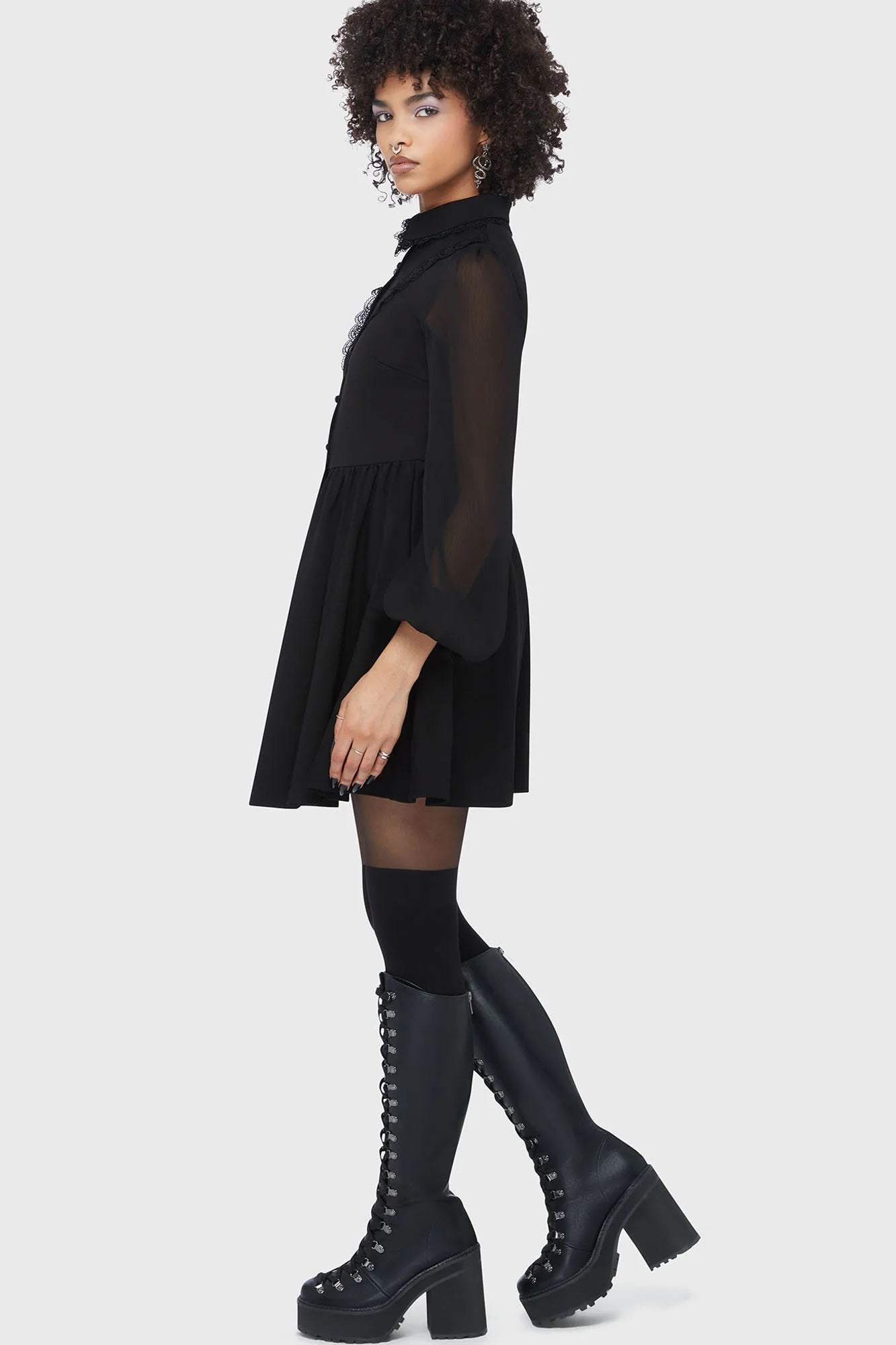 Miss Mourning Mini-Jurk