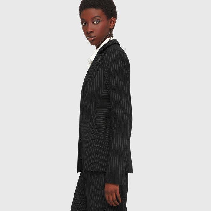 Oblivienne Blazer Pinstriped