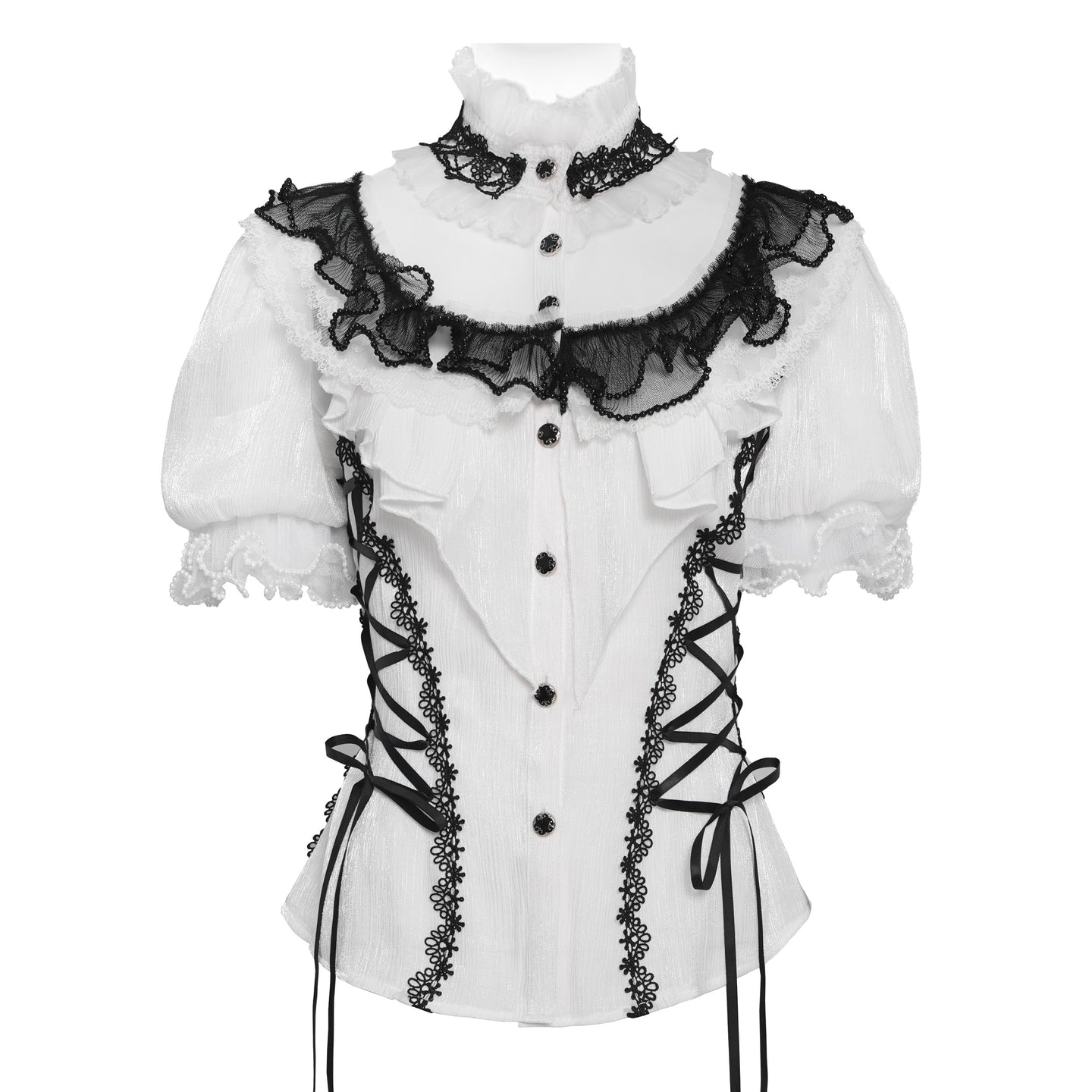 Walking Alone Shirt Wit - Zwart