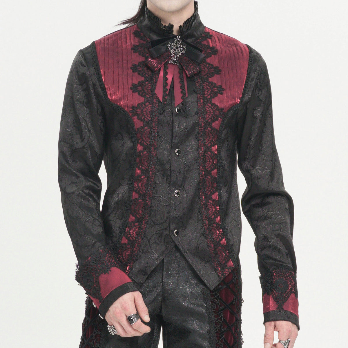 Dark Moonlight Shirt Zwart - Rood