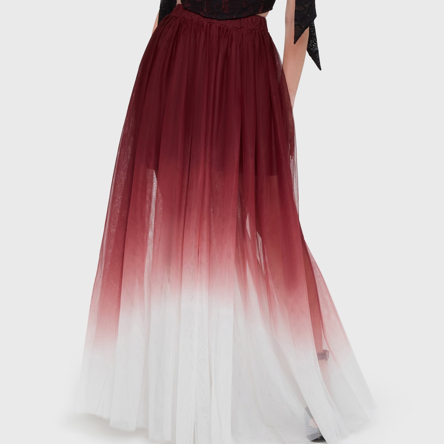 Shade Empress Maxi-Rok Rood - Wit
