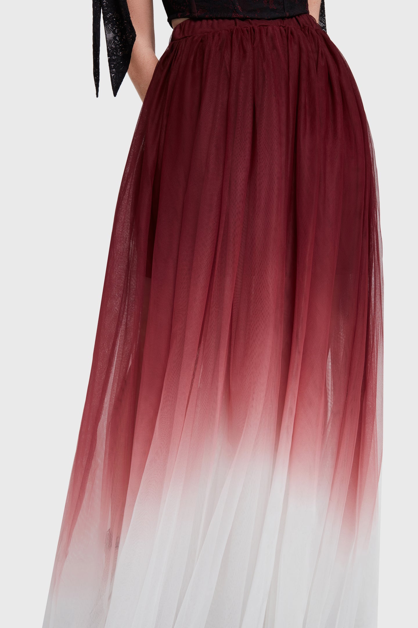 Shade Empress Maxi-Rok Rood - Wit