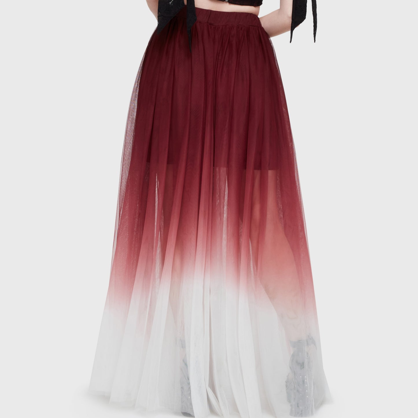 Shade Empress Maxi-Rok Rood - Wit