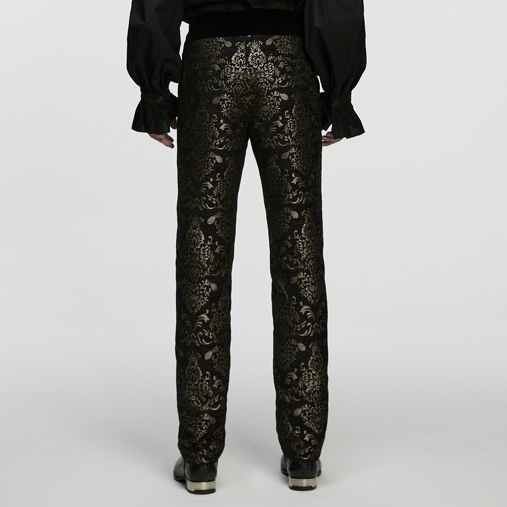 Punk Rave Awake Broek Zwart - Goud
