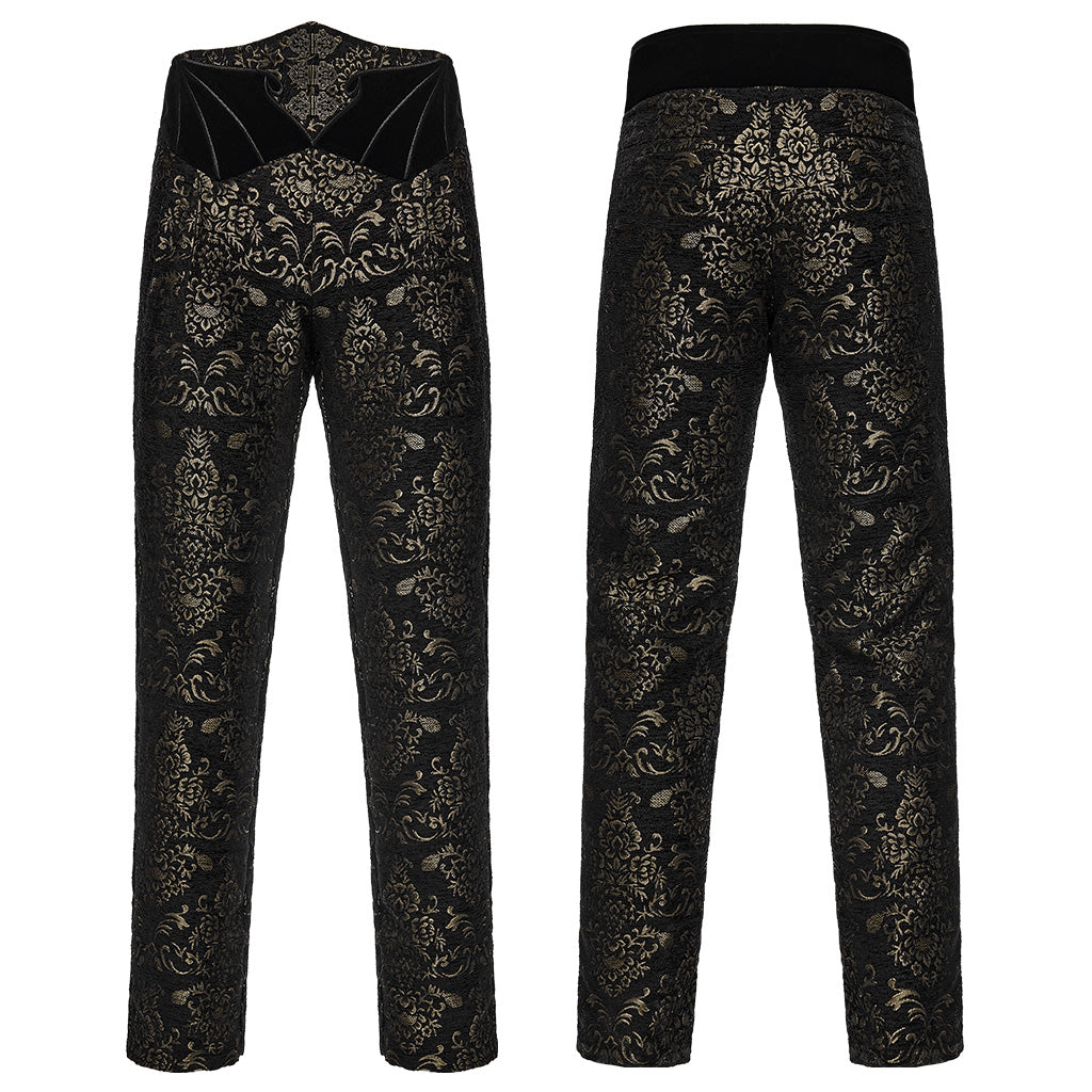 Punk Rave Awake Broek Zwart - Goud
